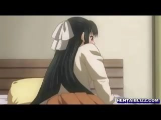 Charming hentai daughter gets fingered sex