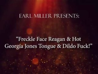 Freckle seja reagan & splendid georgia jones mēle & dildo fuck&excl;