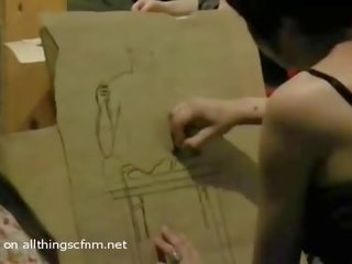 Cfnm drawing nahé výkon umenie